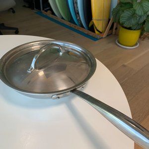 Williams Sonoma Signature Thermo-Clad™ Stainless-Steel Nonstick Covered Fry Pan